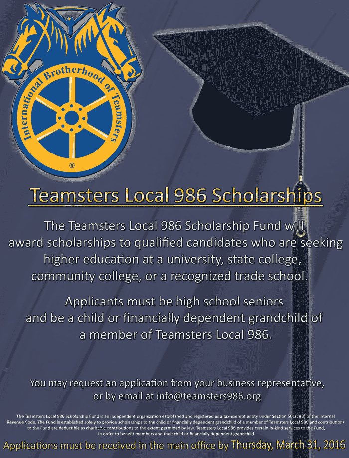 Local 986 Scholarship Application